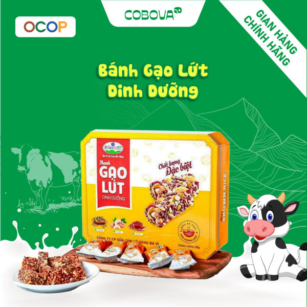 Thanh Gạo Lứt Dinh Dưỡng Hiệu Con Bò Vàng