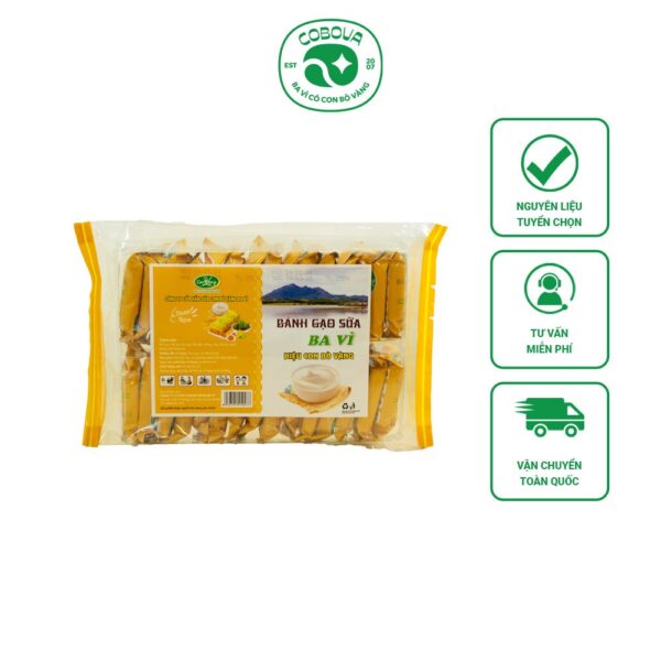 Bánh Gạo Sữa Ba Vì Hiệu Con Bò Vàng Vị Phô Mai