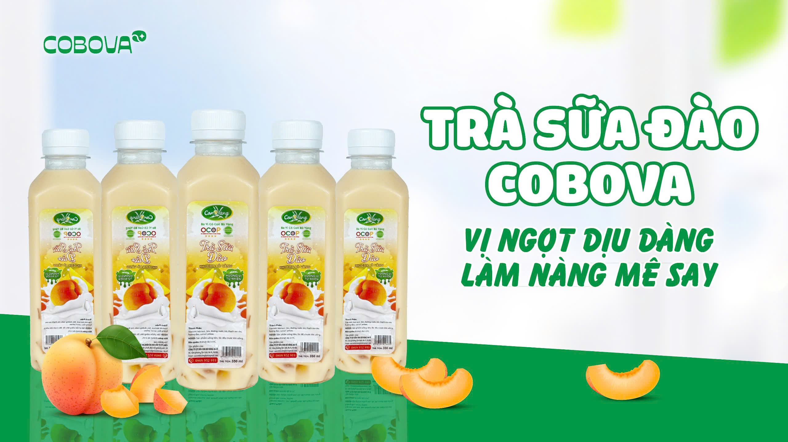Trà Sữa Đào COBOVA - Vị Ngọt Dịu Dàng Làm Nàng Mê Say