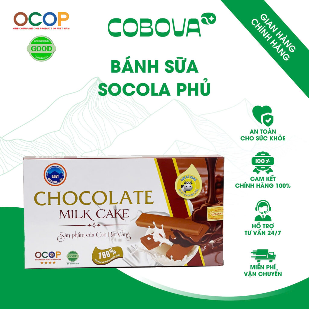 Bánh sữa socola phủ COBOVA