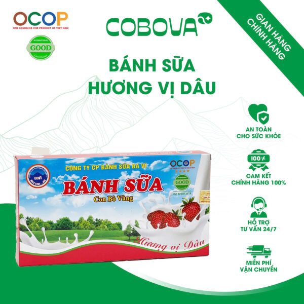 Bánh sữa vị dâu COBOVA