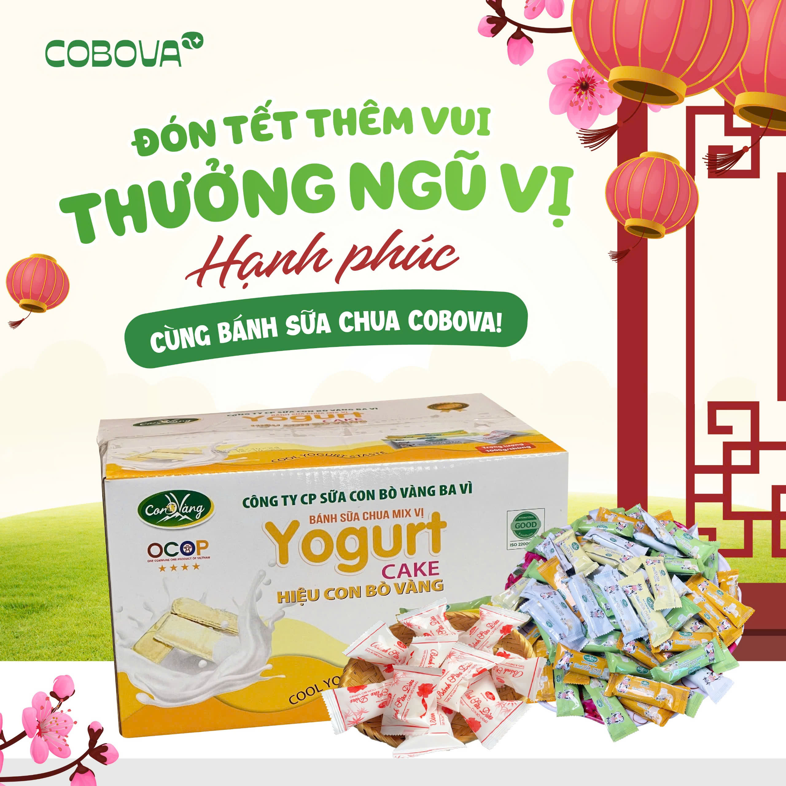 ĐÓN TẾT THÊM VUI, THƯỞNG NGŨ VỊ HẠNH PHÚC CÙNG BÁNH SỮA CHUA COBOVA
