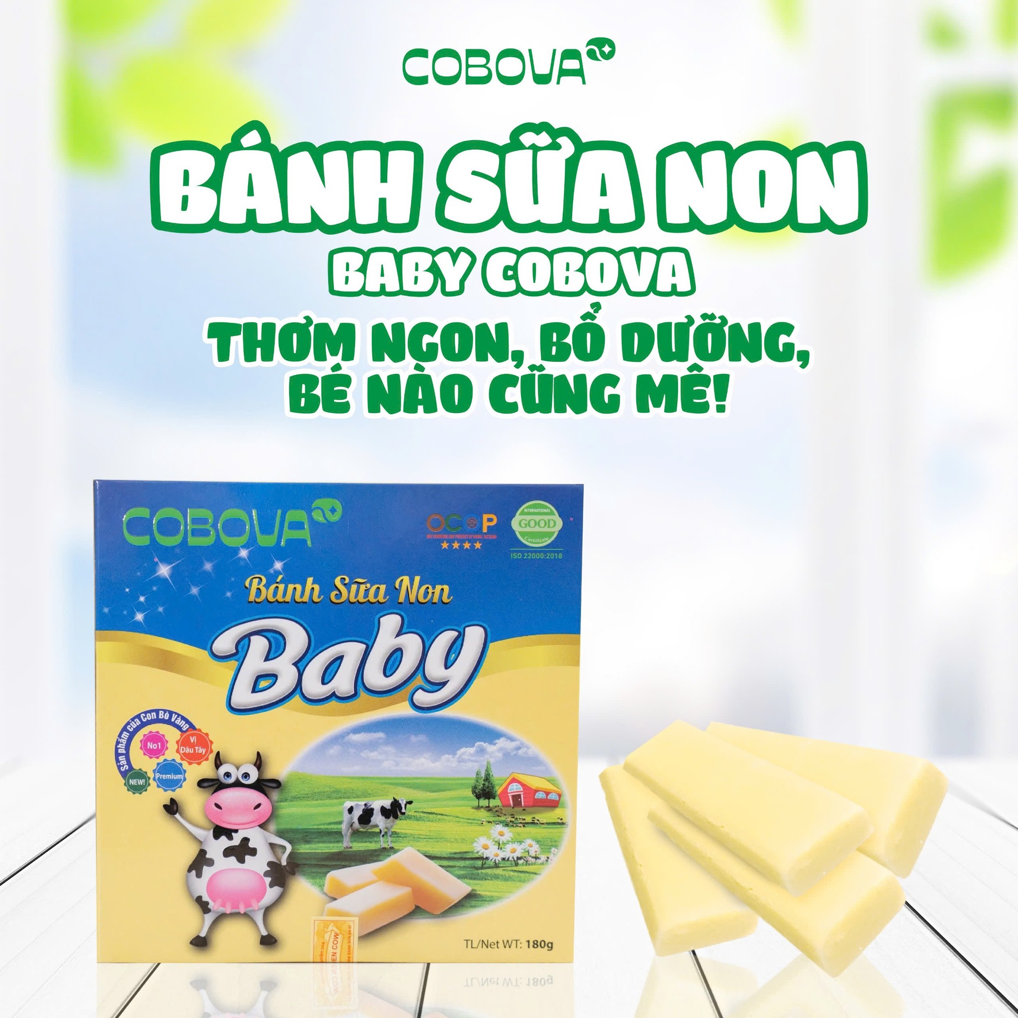 Bánh Sữa Non Baby COBOVA - Món Ăn Vặt Lý Tưởng Cho Bé
