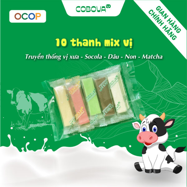10 Thanh Bánh mix 5 vịTruyền thống ít đường; matcha;socola; đậu đỏ