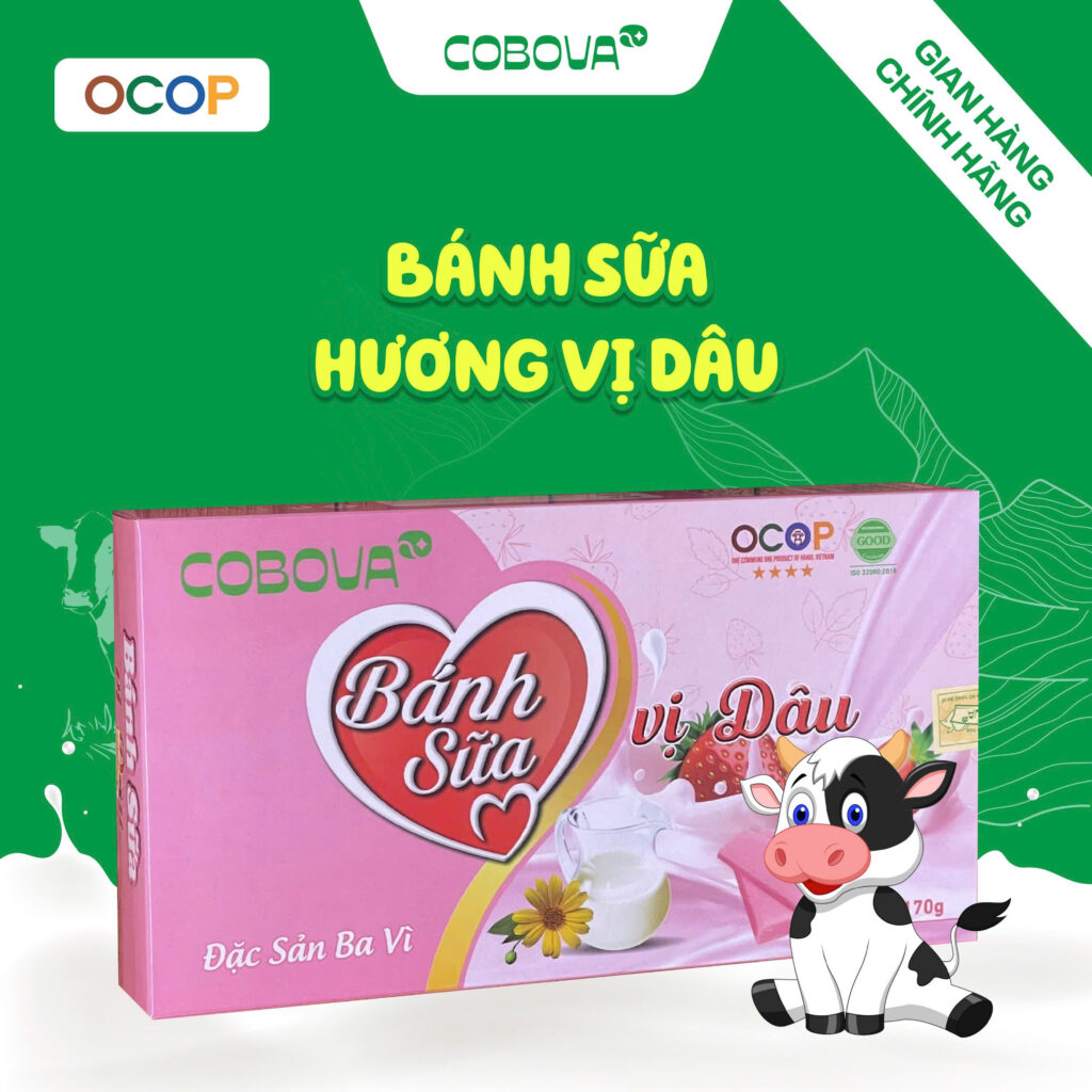 bánh sữa ngọt dâu
