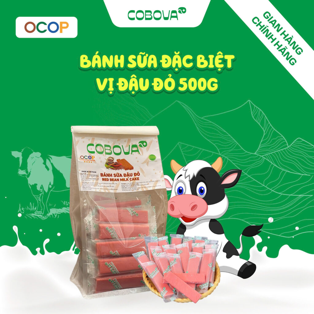 bánh sữa vị đậu đỏ 500g