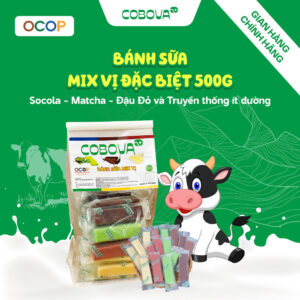 Bánh Sữa mix ngọt 500g ít đường - matcha - sô - đậu đỏ