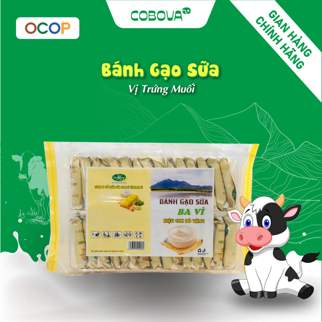 bánh gạo sữa vị trứng muối
