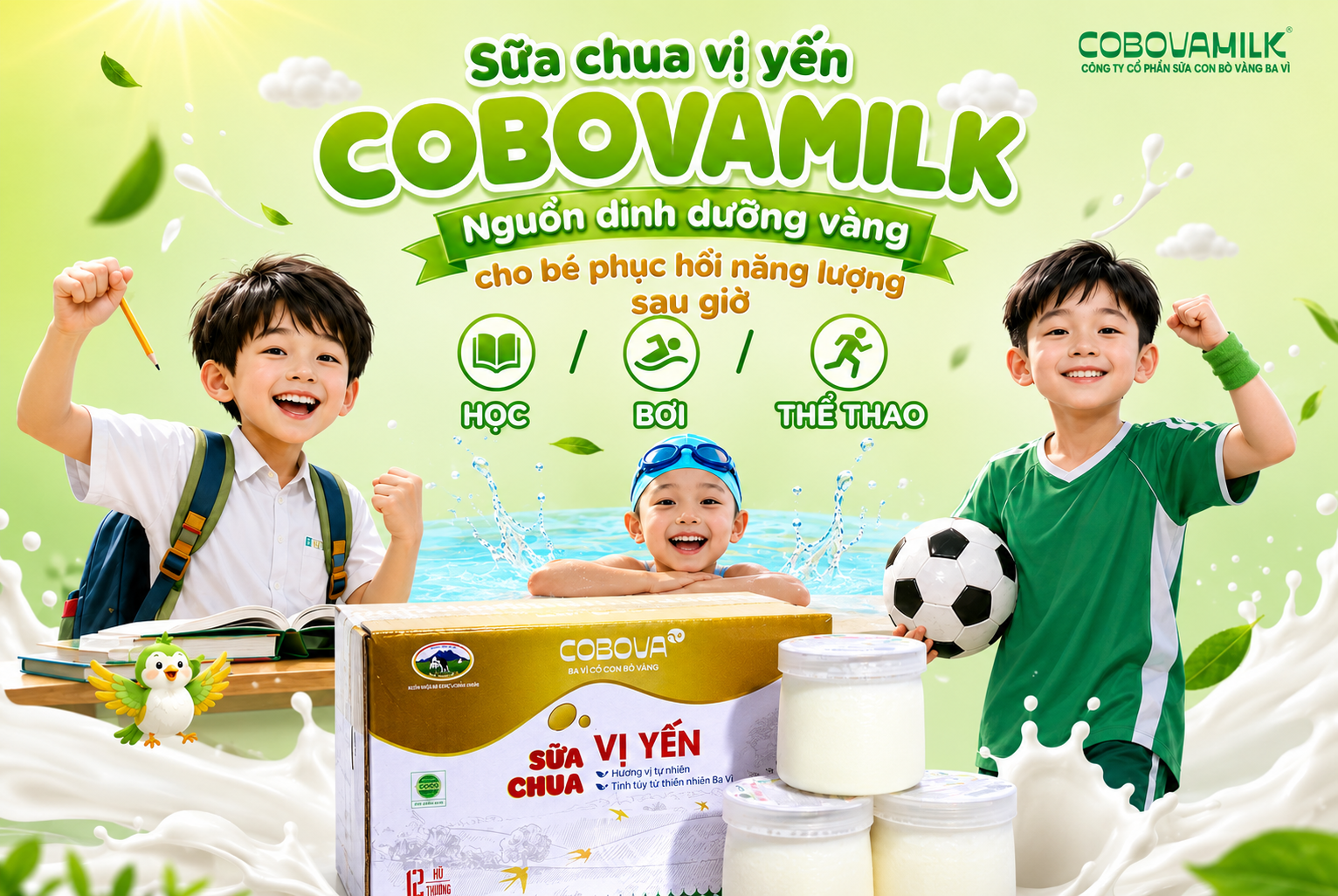 HÈ NĂNG ĐỘNG: BÉ KHỎE MẠNH MỖI NGÀY CÙNG COBOVAMILK
